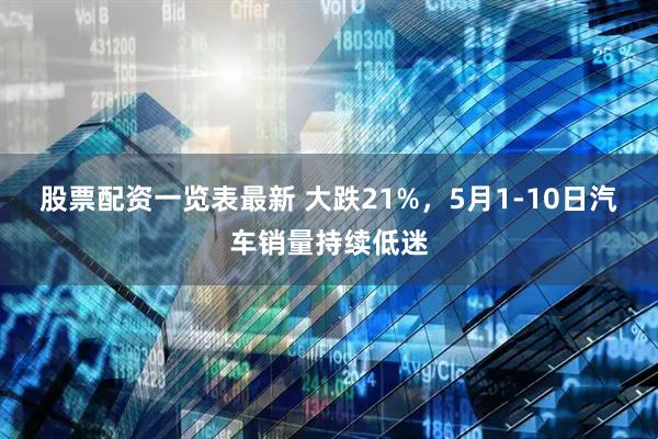 股票配资一览表最新 大跌21%，5月1-10日汽车销量持续低迷